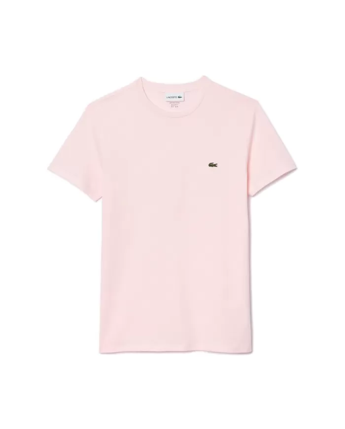 Andriani LACOSTE T-shirt in cotone Pima rosa TH6709.T03
