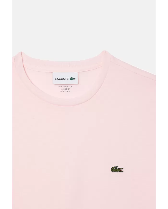 Andriani LACOSTE T-shirt in cotone Pima rosa TH6709.T03