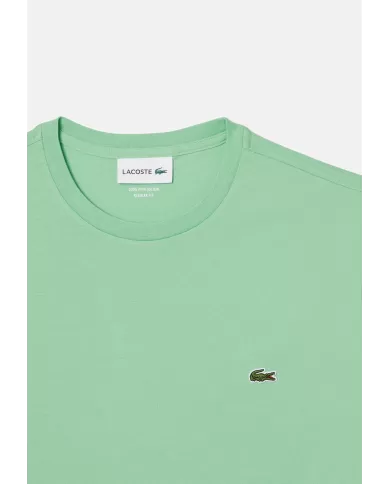Andriani LACOSTE T-shirt in cotone Pima verde acqua TH6709.TTF