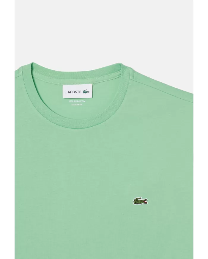 Andriani LACOSTE T-shirt in cotone Pima verde acqua TH6709.TTF