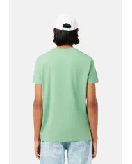 Andriani LACOSTE T-shirt in cotone Pima verde acqua TH6709.TTF