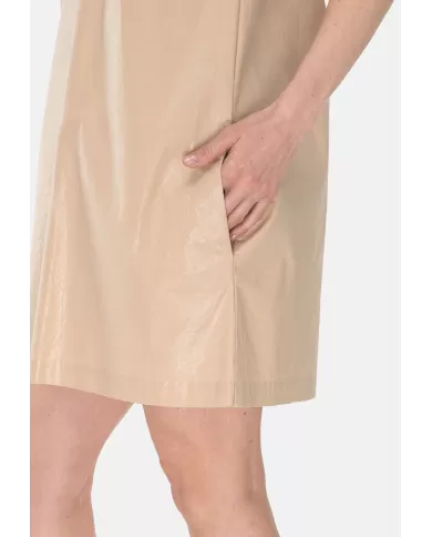 Andriani 8PM Abito corto in cotone Cammello D8PM51A139.021