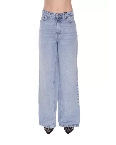 Andriani 8PM Jeans glitter e strass Chiaro D8PM51WP91.158