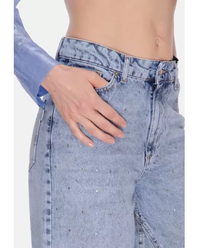Andriani 8PM Jeans glitter e strass Chiaro D8PM51WP91.158