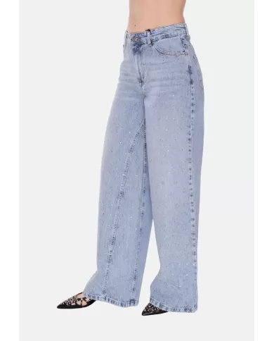 Andriani 8PM Jeans glitter e strass Chiaro D8PM51WP91.158