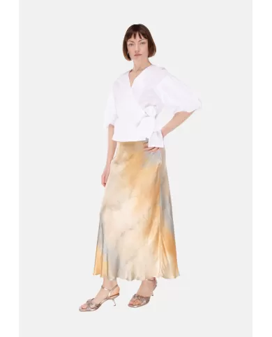 Andriani ANNA PALMER Gonna lunga beige grigio GIOVITA3568.13
