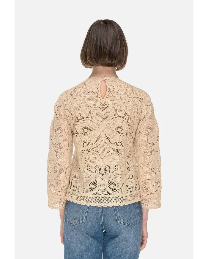 Andriani SEMI COUTURE Maglia donna uncinetto beige S5SA55.B58-1