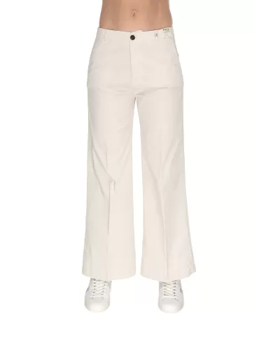 Andriani MYTHS Pantaloni donna misto lino bianchi 25D41 190-FR.04