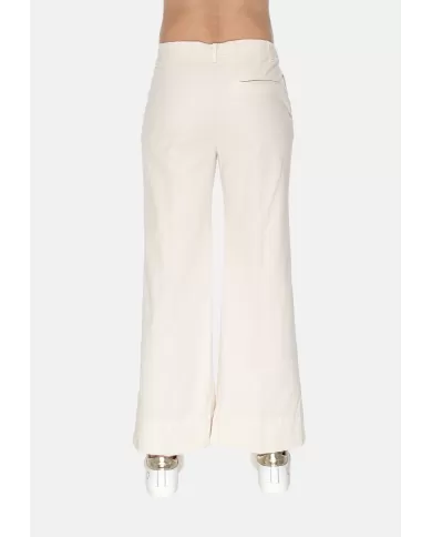 Andriani MYTHS Pantaloni donna misto lino bianchi 25D41 190-FR.04