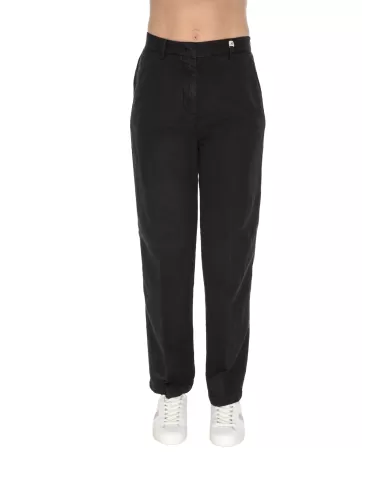 Andriani MYTHS Pantaloni donna misto lino nero 25D14 80.997