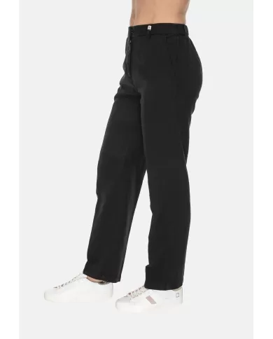 Andriani MYTHS Pantaloni donna misto lino nero 25D14 80.997
