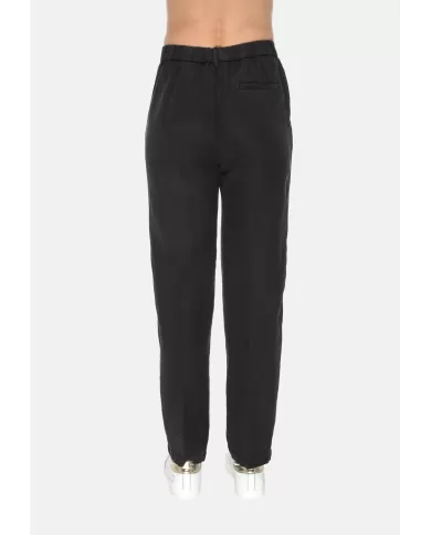 Andriani MYTHS Pantaloni donna misto lino nero 25D14 80.997