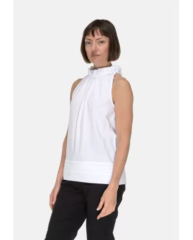 Andriani ALPHA STUDIO Top donna collo arricciato Bianco AD-2306C.2000