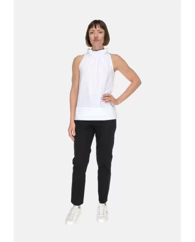 Andriani ALPHA STUDIO Top donna collo arricciato Bianco AD-2306C.2000