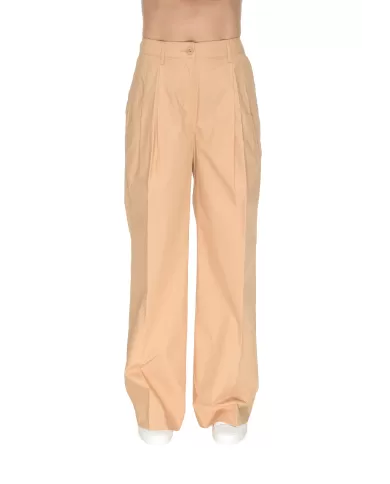 Andriani ECOALF Pantaloni donna vita alta beige MCWGAPAONIAR0712S25.536