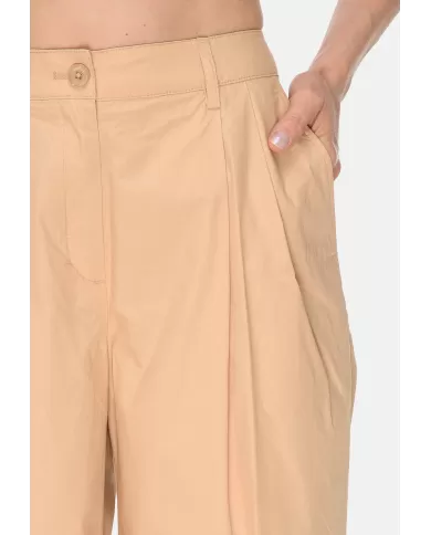 Andriani ECOALF Pantaloni donna vita alta beige MCWGAPAONIAR0712S25.536