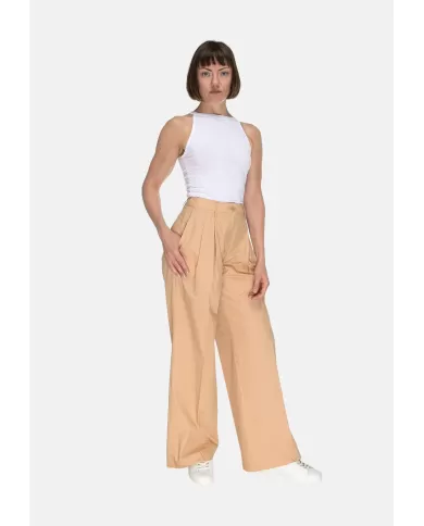 Andriani ECOALF Pantaloni donna vita alta beige MCWGAPAONIAR0712S25.536