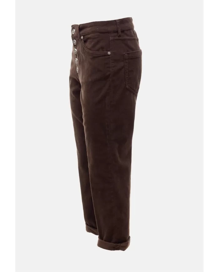 Andriani DONDUP Pantaloni donna Koons velluto marrone DP268B VS0030D BM5.789