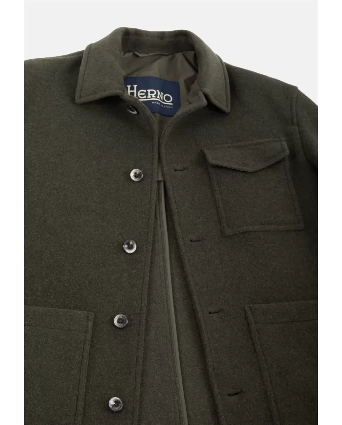 Andriani HERNO Field Jacket uomo in lana Militare FI000138U 33475R.7740