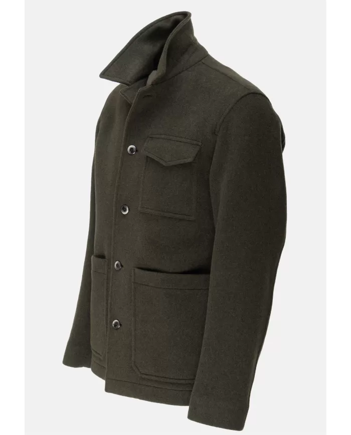 Andriani HERNO Field Jacket uomo in lana Militare FI000138U 33475R.7740