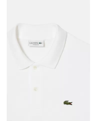 Andriani LACOSTE Polo uomo bottoni madreperla bianca L1312.001