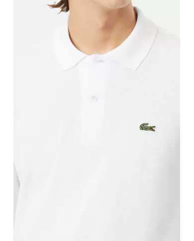 Andriani LACOSTE Polo uomo bottoni madreperla bianca L1312.001