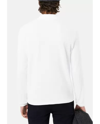 Andriani LACOSTE Polo uomo bottoni madreperla bianca L1312.001