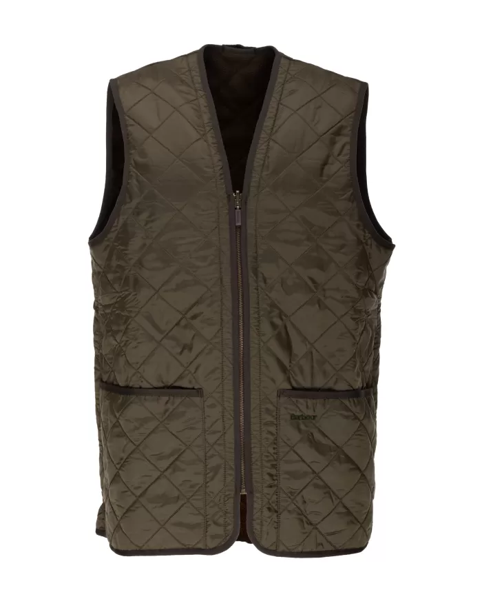 Andriani BARBOUR Gilet uomo trapuntato a rombi OLIVE MLI0002.OL91