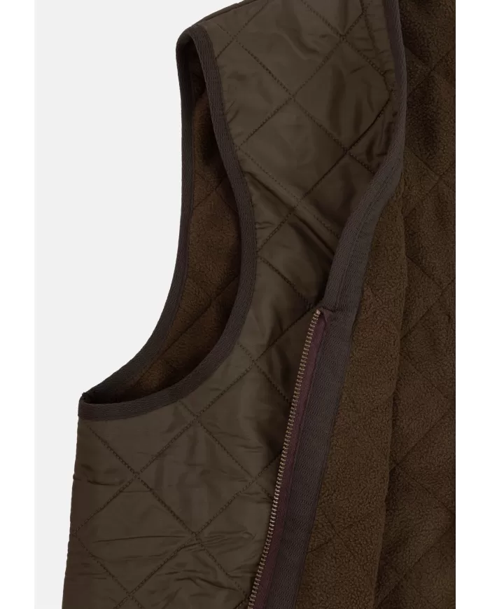 Andriani BARBOUR Gilet uomo trapuntato a rombi OLIVE MLI0002.OL91
