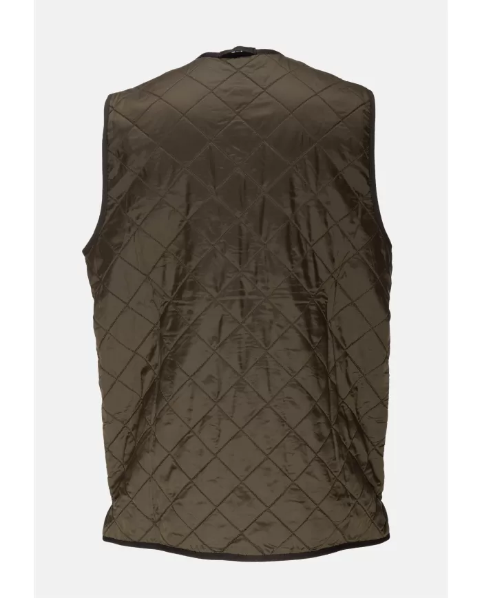 Andriani BARBOUR Gilet uomo trapuntato a rombi OLIVE MLI0002.OL91