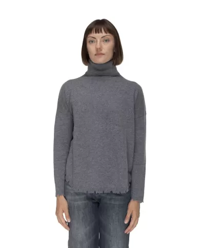 Andriani KUJTEN Maglia dolcevita donna cachemire grigia F 3102.1300