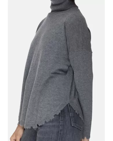 Andriani KUJTEN Maglia dolcevita donna cachemire grigia F 3102.1300