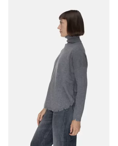 Andriani KUJTEN Maglia dolcevita donna cachemire grigia F 3102.1300