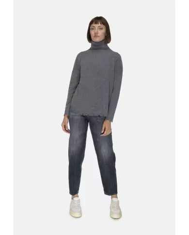 Andriani KUJTEN Maglia dolcevita donna cachemire grigia F 3102.1300