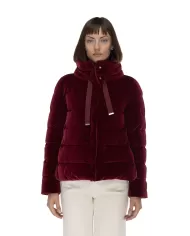 HERNO Piumino donna velluto Bordeaux