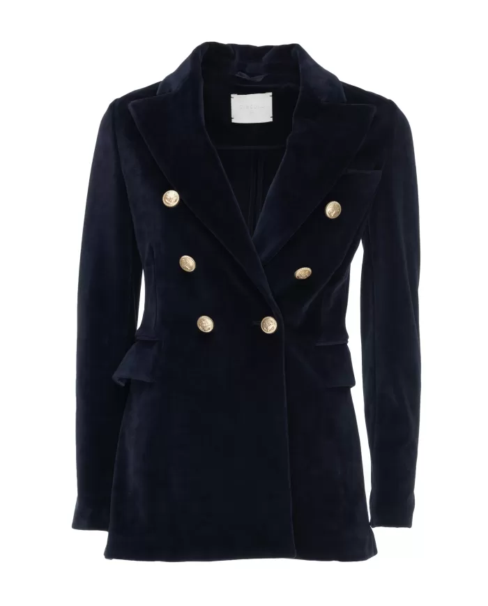 Andriani CIRCOLO 1901 Giacca donna velluto Dark Navy FD3623.G012