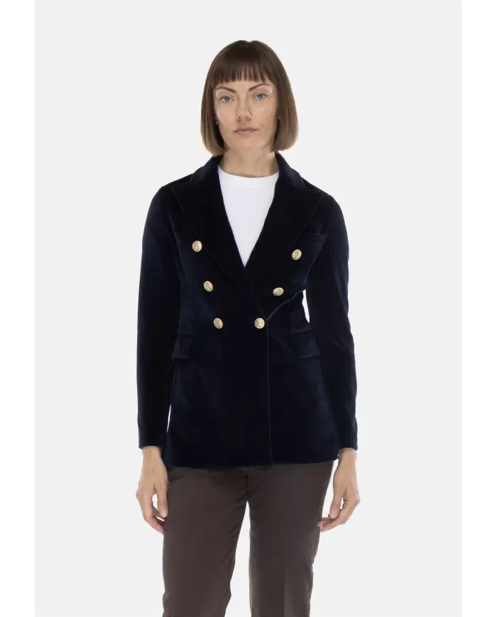 Andriani CIRCOLO 1901 Giacca donna velluto Dark Navy FD3623.G012