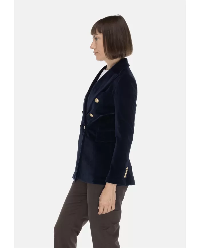 Andriani CIRCOLO 1901 Giacca donna velluto Dark Navy FD3623.G012