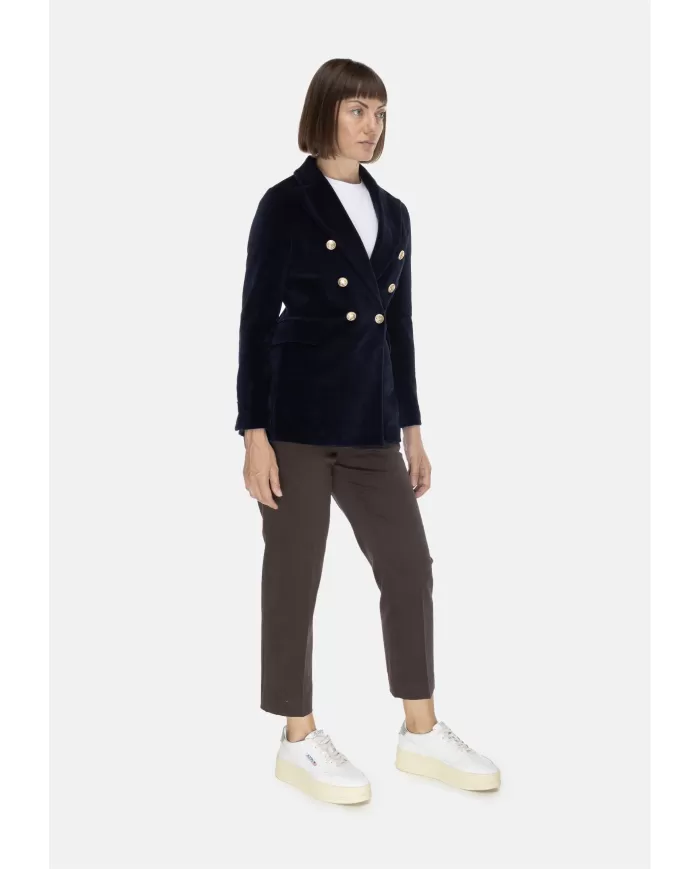 Andriani CIRCOLO 1901 Giacca donna velluto Dark Navy FD3623.G012