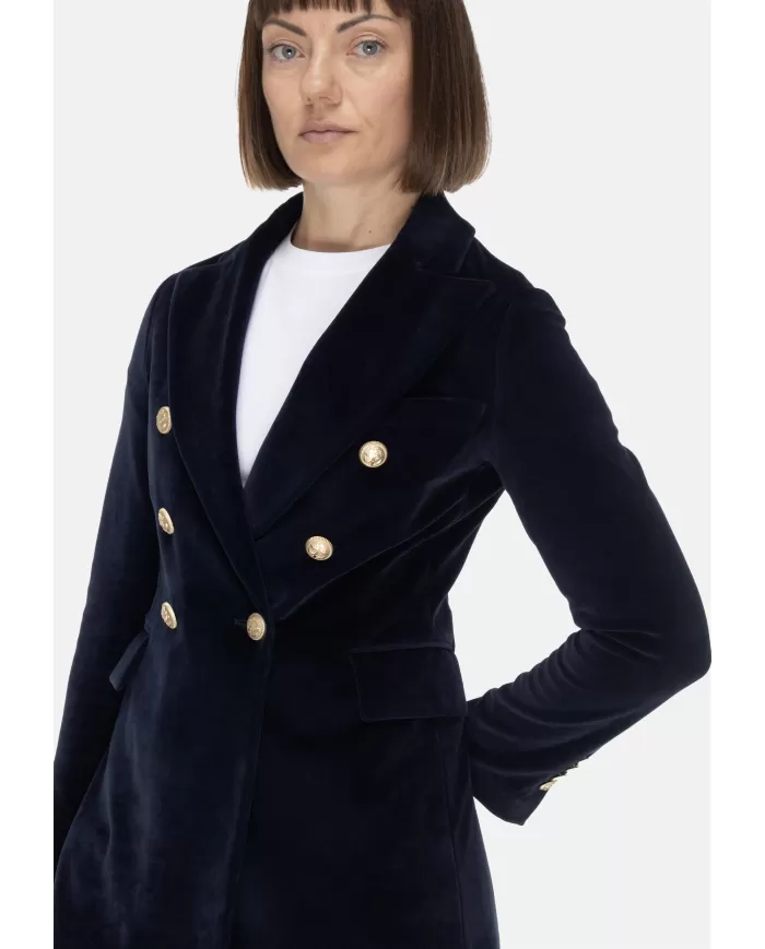 Andriani CIRCOLO 1901 Giacca donna velluto Dark Navy FD3623.G012