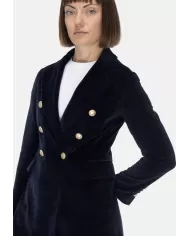 Andriani CIRCOLO 1901 Giacca donna velluto Dark Navy FD3623.G012