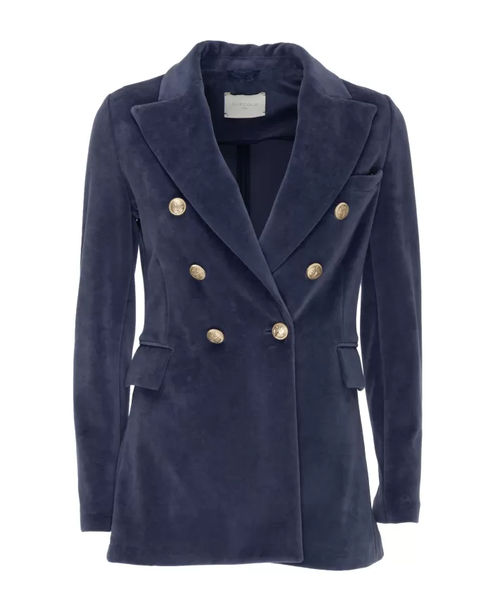 Andriani CIRCOLO 1901 Giacca donna velluto azzurro FD3623.G1082