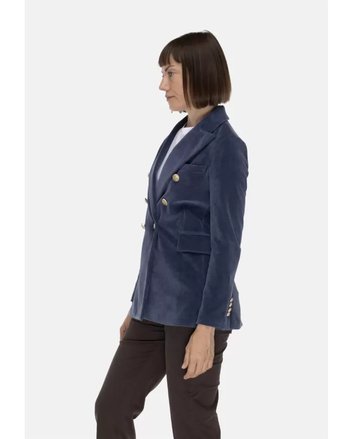 Andriani CIRCOLO 1901 Giacca donna velluto azzurro FD3623.G1082