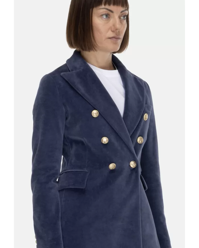 Andriani CIRCOLO 1901 Giacca donna velluto azzurro FD3623.G1082