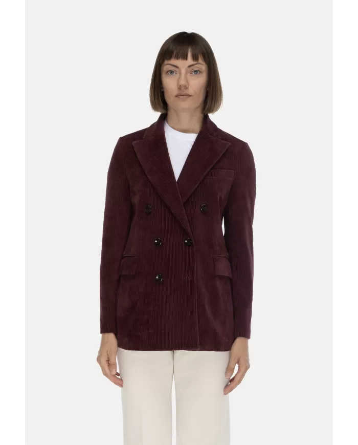 Andriani CIRCOLO 1901 Giacca donna velluto a coste bordeaux FD3636.1043