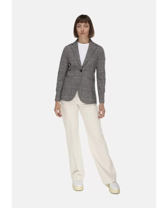 Andriani CIRCOLO 1901 Giacca lunga donna Principe di galles FD3693.NERO