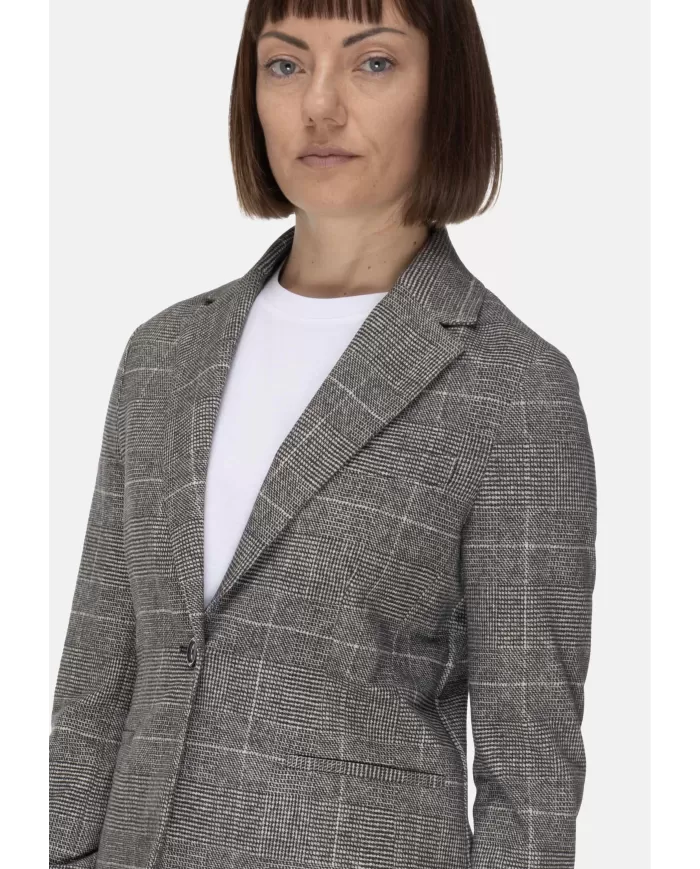 Andriani CIRCOLO 1901 Giacca lunga donna Principe di galles FD3693.NERO