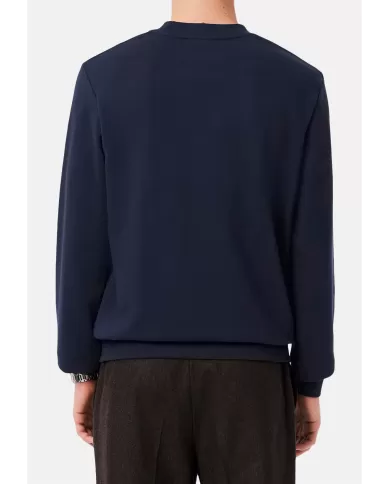 Andriani LACOSTE Felpa uomo girocollo blu SH9801.166