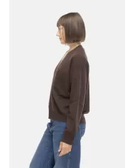 Andriani SEMI COUTURE Cardigan donna misto cachemire marrone Y5WD06.U89-0