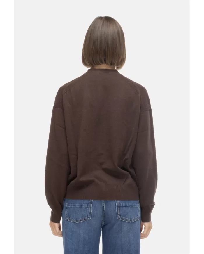 Andriani SEMI COUTURE Cardigan donna misto cachemire marrone Y5WD06.U89-0